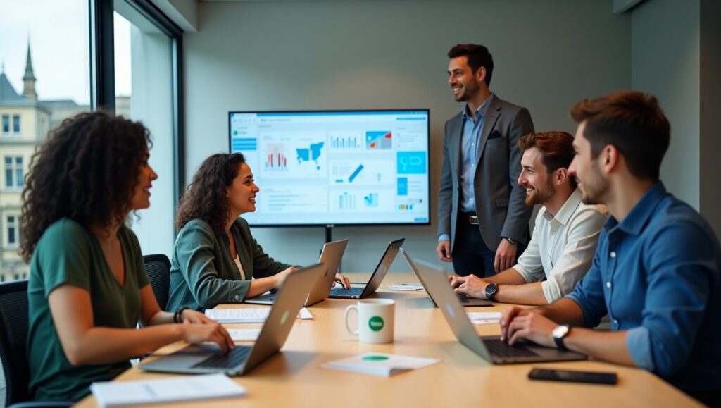 Digital experts planning SEO for a local UK taxi business